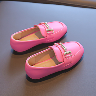 新品女童宝宝小皮鞋秋季新v款时尚软底公主鞋小女孩舒适平底四季