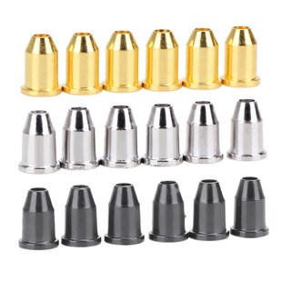 极速1 Set of 6 Chrome String ferrules Bushings ForX Guitar