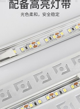 极速新品d线条灯铝槽灯带嵌入v式无边框客厅N过道走廊黑色明装线