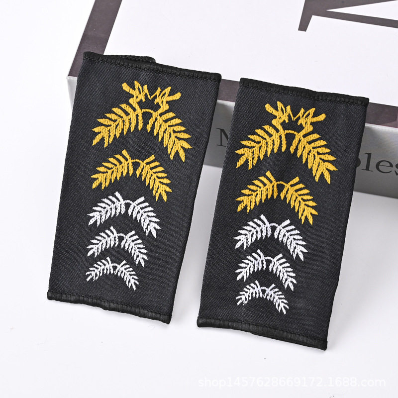 麦穗套肩牌软肩章保安缝式标贴贴章挂臂章执勤袖标袖章魔术