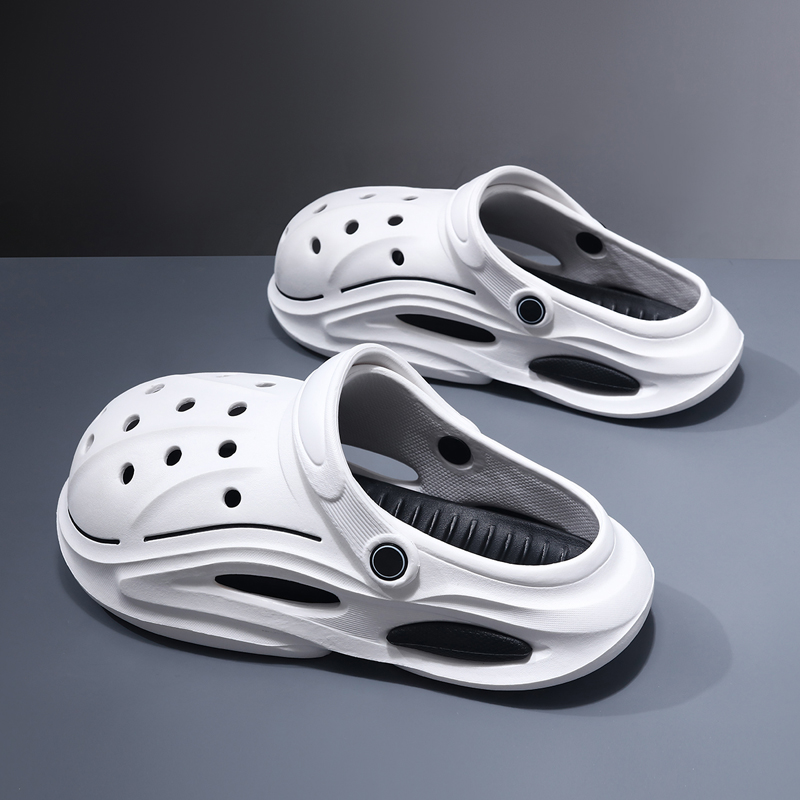 足顽洞洞鞋士夏季厚底防滑拖鞋