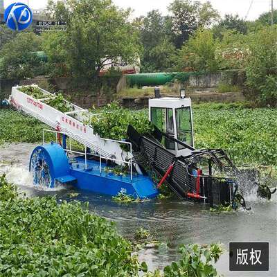 江苏泰州水葫芦打捞船 藻类打捞船 小型保洁船 河面水草收割设备