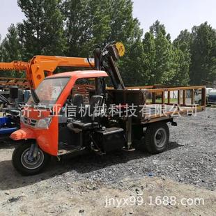 全液压旋转吊臂 三轮随车折臂起重机 车载船载简易折叠吊车现货