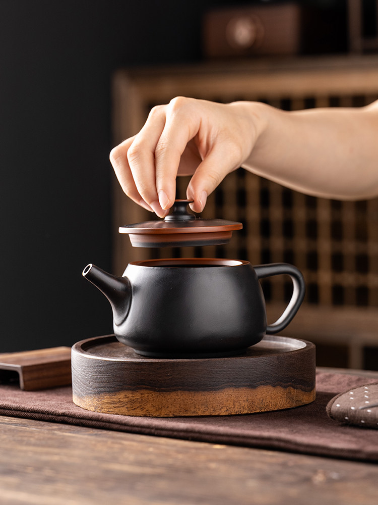 紫陶覆古凤凰茶壶可携带旋转功夫茶套装家用单茶壶小容量200Cc