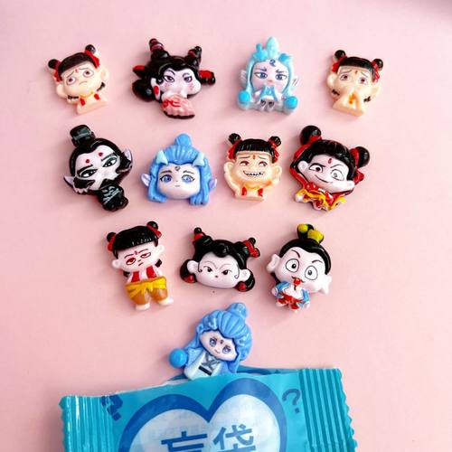 哪吒盲袋仿真树脂配件DIY盲袋拆拆乐六一儿童节礼物可爱摆件饰品