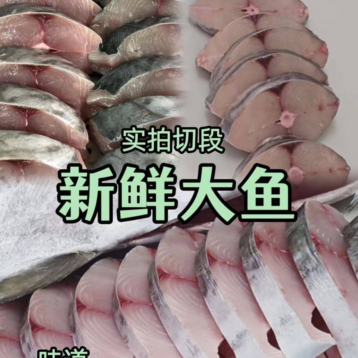海捕马鲛鱼3斤新鲜扁鲛无污染深海马交鱼片中段水产切片海鲜