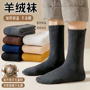 雪地袜冬季 保暖防冻防寒加绒加厚子秋冬中筒地板袜居家抗寒露脚踝
