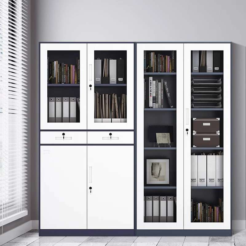 办公室文件柜铁皮资料档案柜带锁钢制储物柜子会计财务凭证收纳柜