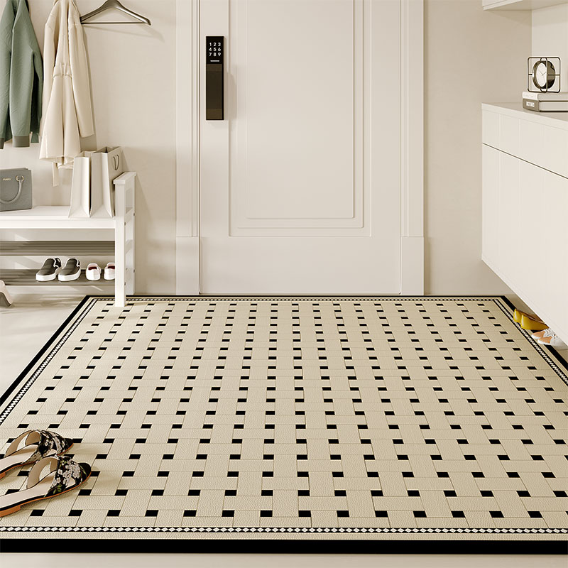 入户门地垫pvc可擦洗进门口2022新款防水防滑皮革脚垫家用可剪裁