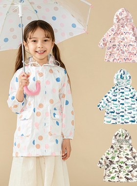 韩国has 可爱时尚儿童轻薄雨衣男女宝宝幼儿小学生防风衣薄款雨披