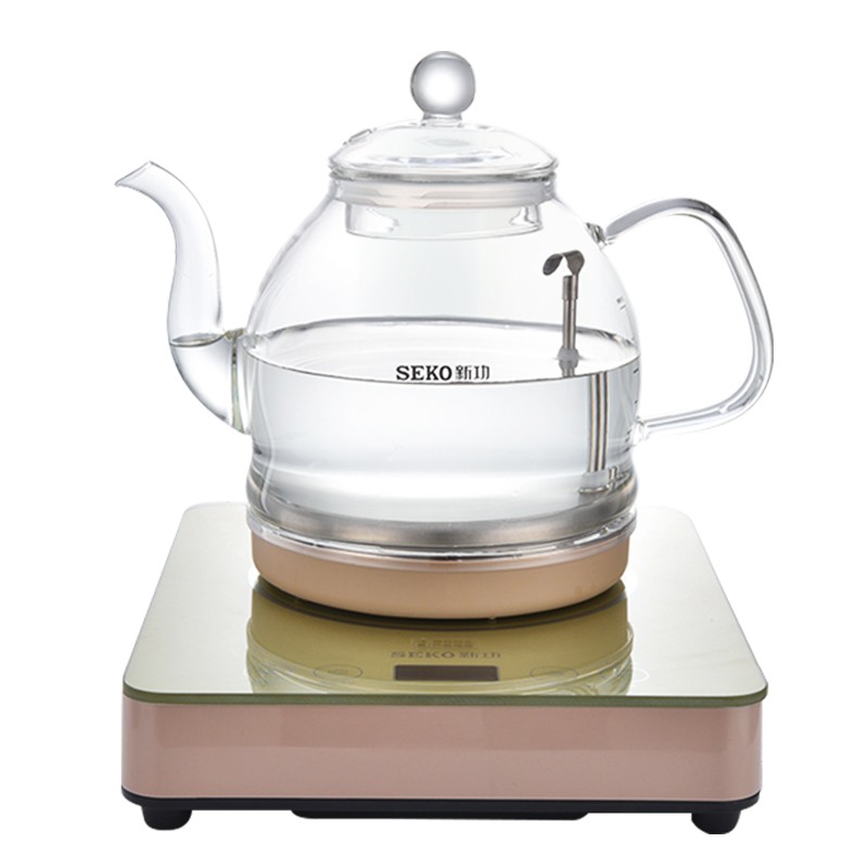 新功全自动底部上水电热烧水壶抽水电磁炉茶具玻璃煮热水壶一体机