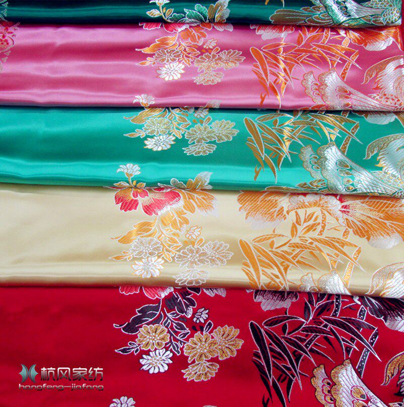 杭州丝绸被面软缎织锦缎绸缎被面子结婚庆龙凤缎子被面百子图被套