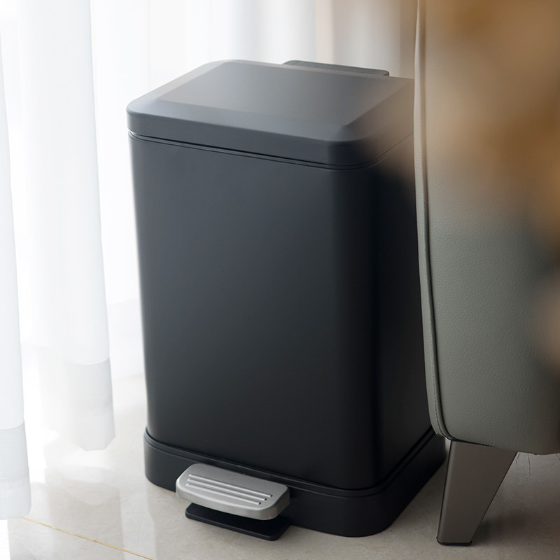 朗艺家用垃圾桶822款侧身厨房6升8升10升15升18升20升30升黑白色