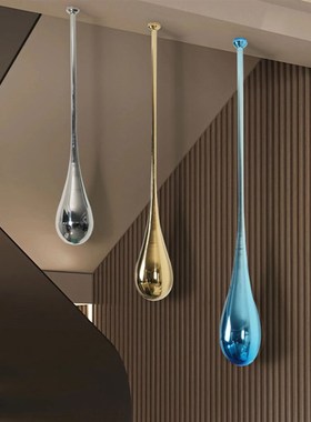 不锈钢吊顶水滴装饰挂件售楼部走道天花板吊饰美容院橱窗装置摆件