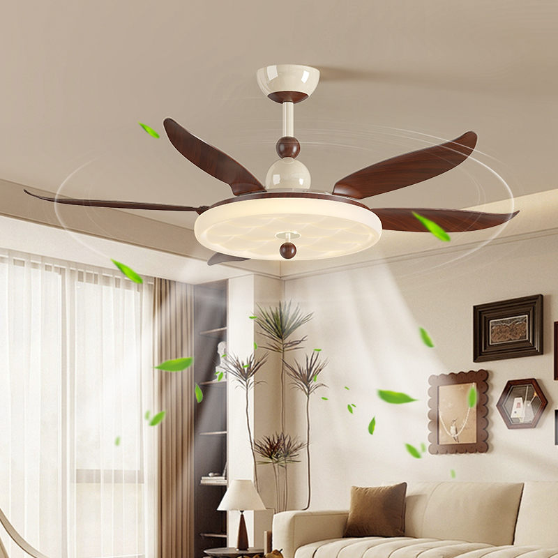 2025年新款奶油风风扇灯客厅卧室静音隐形遥控调速电扇灯吊扇灯