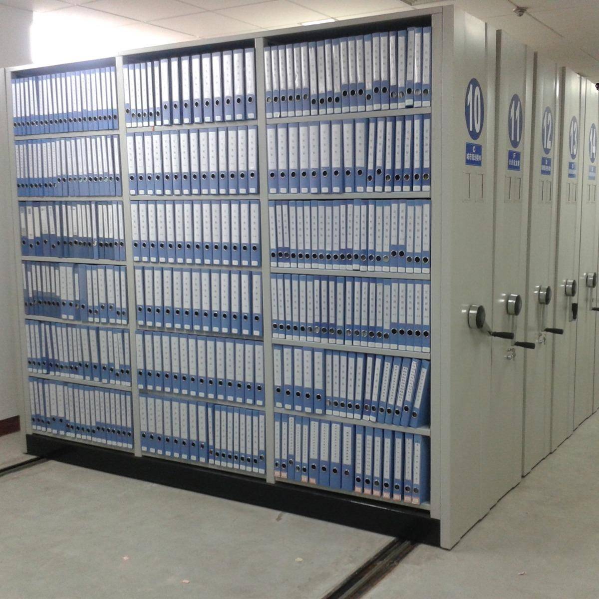 e-3可板动档案厚柜密集架加工可定制高硬移度手摇全钢柜加钢任意