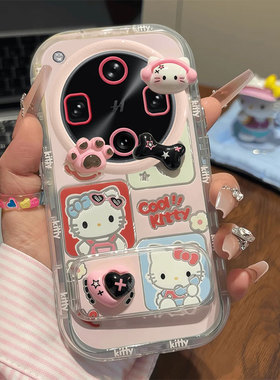 适用OPPOFindX8Ultra手机壳新款FindX8S+耳机KT猫Findx7Ultra网红x6创意OPPOFindX5硅胶保护套X3防摔壳