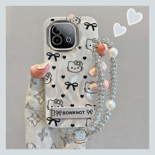 适用iQOOZ10TurboPro手机壳新款 蝴蝶结KT猫Z9x潮流Z8简约Z7羽纱Z5颜值iQOOZ5x全包Z1防摔保护套 Z9Turbo