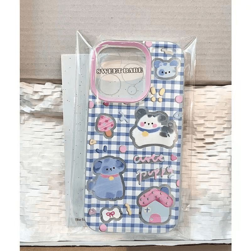 适用苹果系列玩耍小狗手机壳