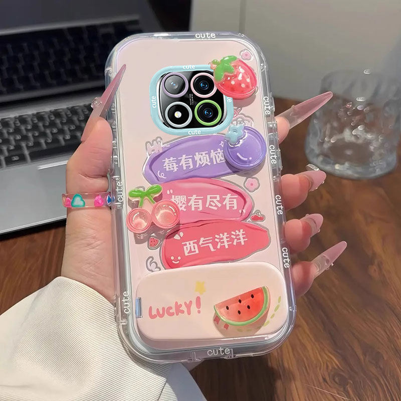 适用红米Note14Pro+手机壳Note13R新款12Turbo卡通立体公仔11TPro莓有烦恼10Pro硅胶套Note9全包防摔外壳