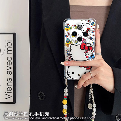 适用vivoY系列蝴蝶结猫咪手机壳