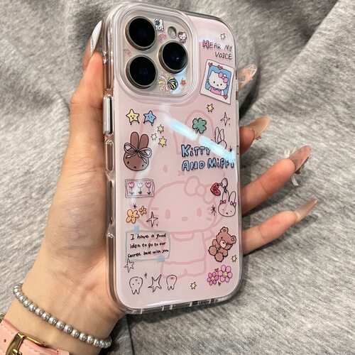 适用苹果系列头套板KT猫手机壳