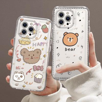 苹果系列全型号手机壳涂鸦小熊