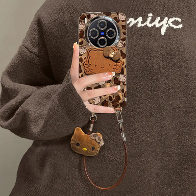 适用vivoX系列豹纹KT猫支架外壳