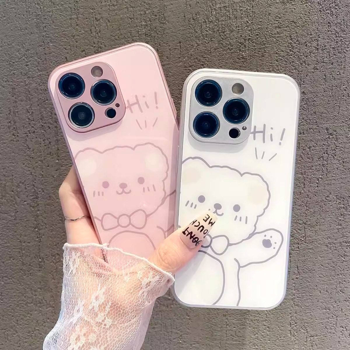 适用苹果系列可爱小熊手机壳