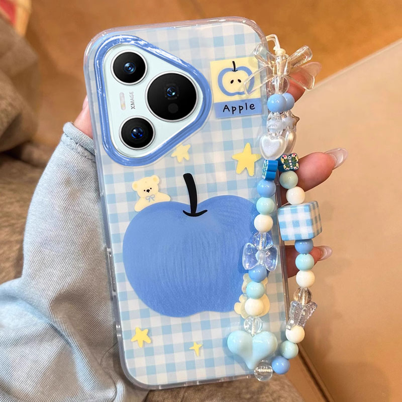 适用华为P系列格纹苹果手机壳