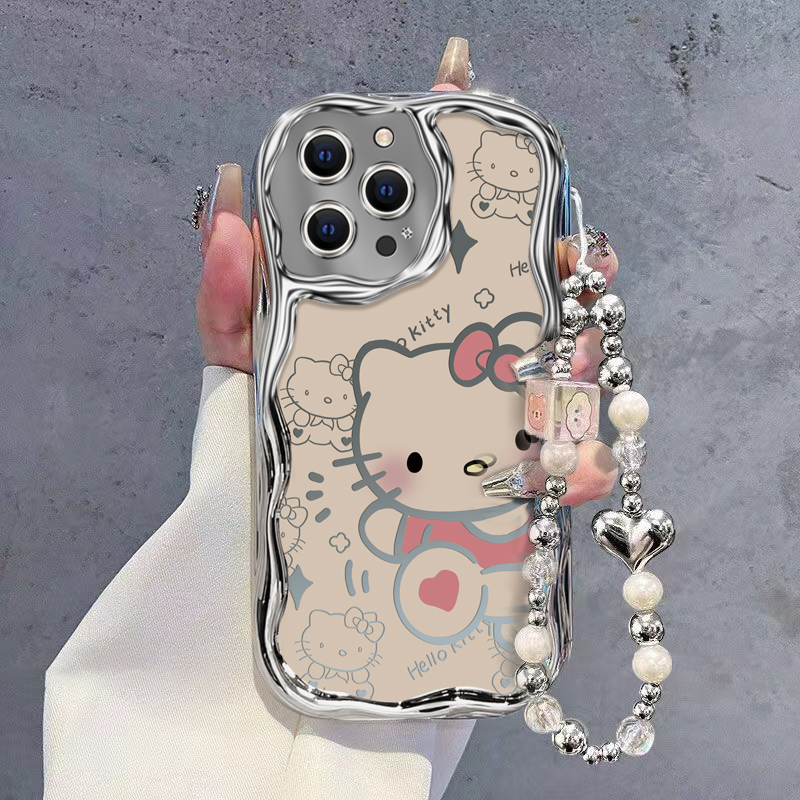 适用苹果16新款手机壳15ProMax卡通14plus可爱iPhone13爱心kt猫12mini奶油纹11硅胶xs保护套7/8防摔6s壳