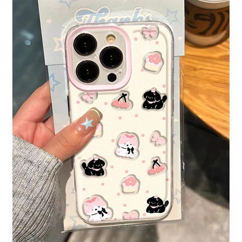 适用苹果系列樱桃小狗手机壳