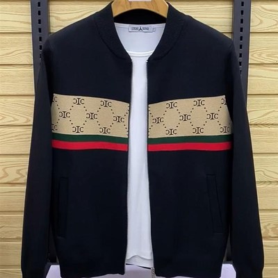 2024春秋新款针织夹克外套男帅气百搭高级感时尚休闲修身开衫毛衣