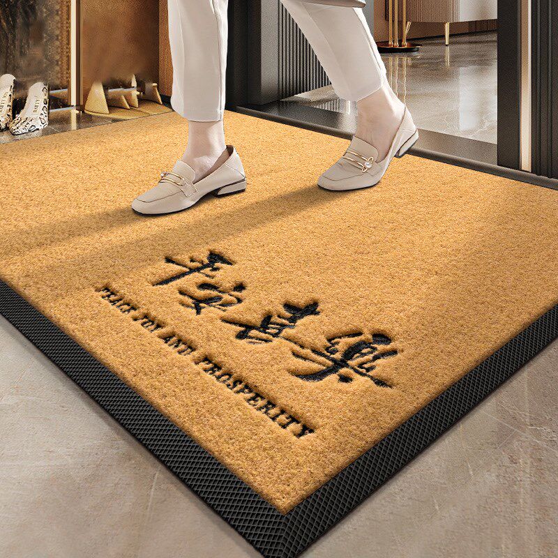 仿椰棕地垫入户门垫防滑耐脏免洗地毯新款轻奢高端门垫家用地铺垫
