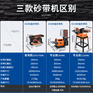 多功p能木工金属打磨机砂纸机抛光机磨机 砂带砂盘机台式
