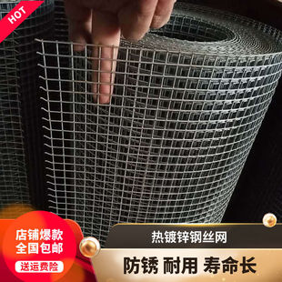 热镀锌钢b丝网建筑网防鼠防护围栏阳台防护网铁丝网家用养鸡养殖