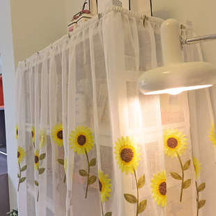 蕾丝书架防e尘货架遮挡欧式 花遮太阳卧室纱帘花绣隔断帘门帘帘子