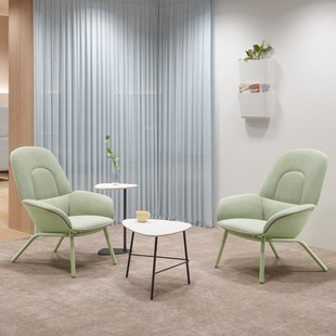 森川设计师沙发椅接待阳台客厅老虎椅侘寂风极简实木单人休闲椅子