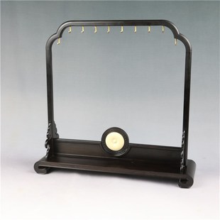 紫光檀明式笔挂文房四宝笔架毛笔书法用品工艺品挂件底座展示架