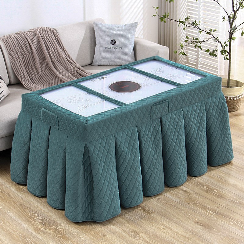 烤火桌罩套长方形加绒加厚电炉罩套冬季取暖桌布罩烤火罩2024新款