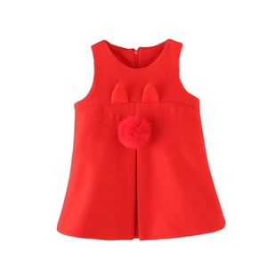 女童毛呢背心裙2021秋冬儿童女孩气质修身无袖连衣裙子冬装呢子裙