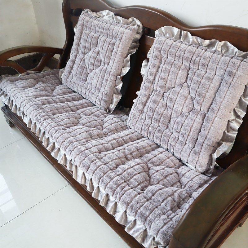 秋冬加厚毛绒垫子中式老式红实木单双三人位组合沙发垫防滑长椅垫,居家布艺,沙发垫,淘宝优惠券,粉丝福利购,淘宝优惠卷