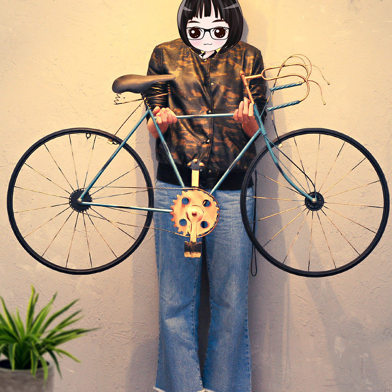 复古怀旧铁艺自行车墙面壁挂店铺网咖酒吧墙上墙面创意个性装饰品