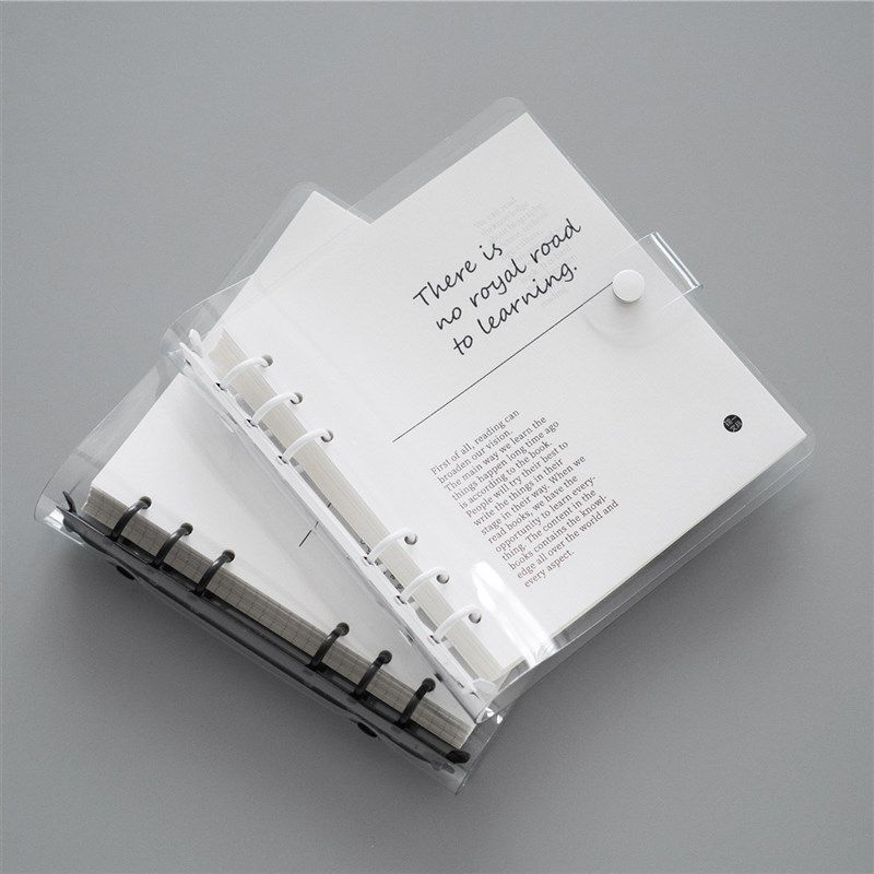 透明方形活页本PVC手账本少女手帐随身活页夹本子高颜值记事本按,文具电教/文化用品/商务用品,笔记本/记事本,淘宝优惠券,粉丝福利购,淘宝优惠卷