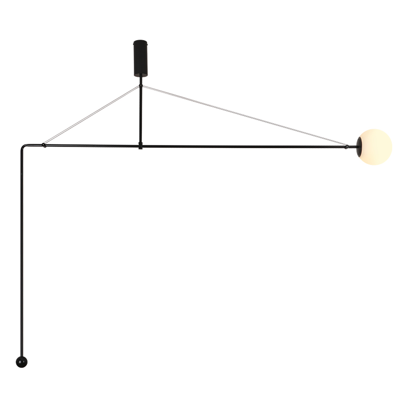 丹麦极简几何图形平衡线条吊灯别墅客厅沙发卧室床头网红装饰灯具