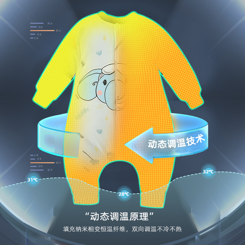 陌小葵婴儿恒温睡袋春秋冬款加厚分腿儿童防踢被宝宝睡袋四季通用