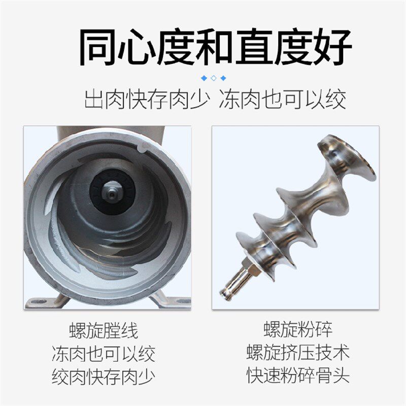 42型商用不锈钢电动绞肉机32型铸铁碎骨机绞鸡架碎鱼绞糍粑大功率