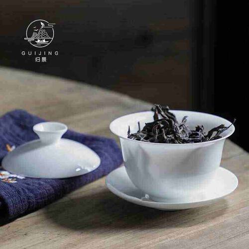 归景丨听风丨潮州骨瓷茶具盖碗茶杯薄胎潮汕功夫茶乌龙单从茶碗