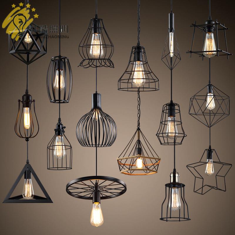 复古工业风小吊灯单头创意个性餐厅灯酒吧吧台奶茶店铁艺简约吊灯