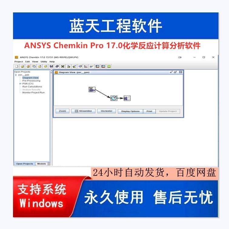 ANSYS Chemkin Pro 17.0化学反应计算分析软件